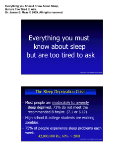 Everything you must know about sleep but are too tired to ask