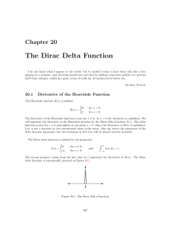 The Dirac Delta Function