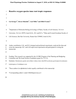Reactive oxygen species tune root tropic responses