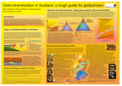 Gold mineralization in Scotland - Placer Minerals Group