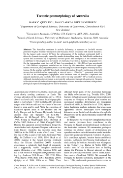 Tectonic geomorphology of Australia