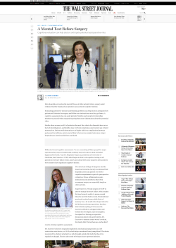 The Wall Street Journal - UCSF Division of Hospital Medicine