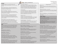 Printable Menu - Soulace Day Spa