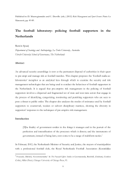 The football laboratory: policing football supporters