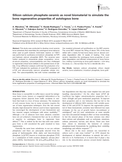 Silicon calcium phosphate ceramic as novel