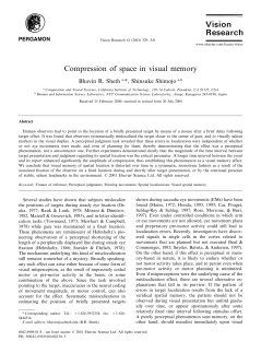 Sheth (2001) Compression of space in visual memory