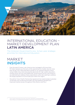 International Education - Market Development Plan