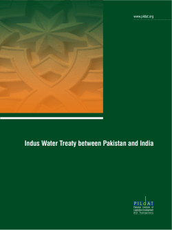 Indus Water Treaty between Pakistan and India