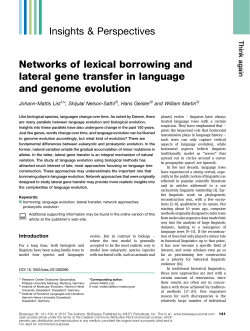 Networks of lexical borrowing and lateral gene transfer in language