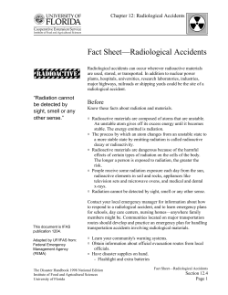 Fact Sheet—Radiological Accidents