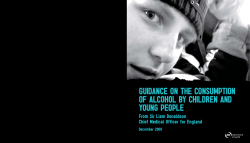 Guidance on the consumption of Alcohol by children and young