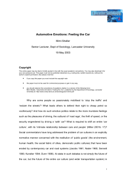 Automotive Emotions - Lancaster University