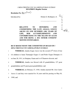 2011(FIRST) Regular Session Resolution No