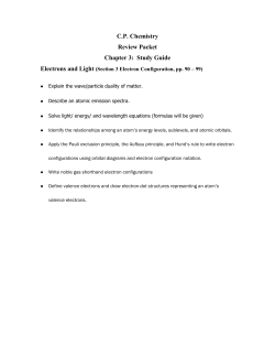 Review: Electrons and Light