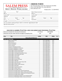 salem press - Grey House Publishing