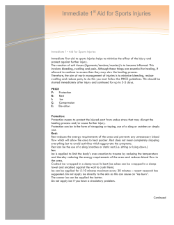 Immediate 1st Aid for Sports Injuries