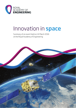 Innovation in space - Royal Academy of Engineering
