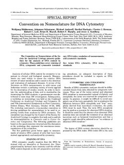Convention on Nomenclature for DNA Cytometry &ndash; Guidelines for
