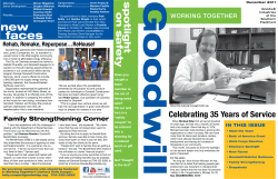 new faces - Goodwill Industries of the Southern Piedmont