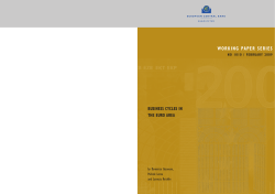 Business cycles in the euro area - ECB