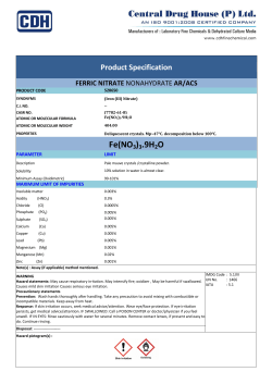 Fe(NO3)3.9H2O - CDH Fine Chemicals