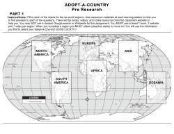 ADOPT-A-COUNTRY Pre Research