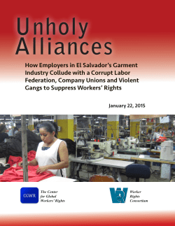 How Employers in El Salvador`s Garment Industry Collude with a