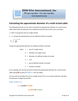 Multi-Strand Diameter Calculation