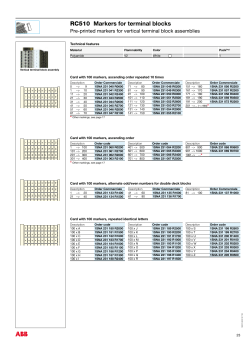 rC510 Markers for terminal blocks