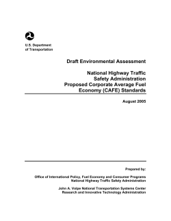 CAFE - NHTSA - Department of Transportation