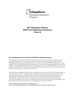 AP 2005 european history form b free-response questions
