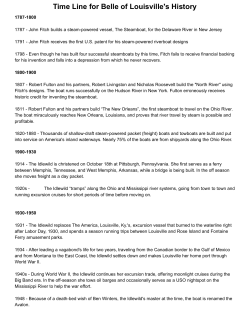 Time Line for Belle of Louisville`s History