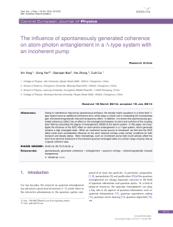 The influence of spontaneously generated coherence on atom