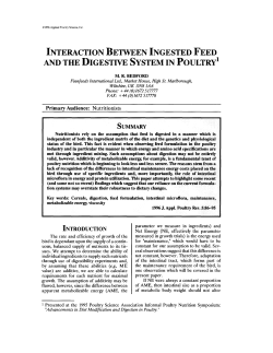 interaction between ingested feed and the digestive system in poultry