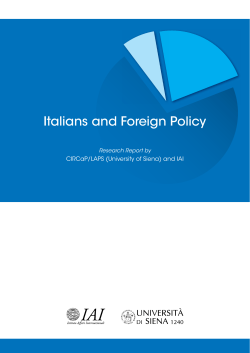 Italians and Foreign Policy