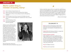 Martin Luther King Jr., renewer of society, martyr