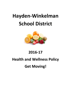 Health and Wellness Policy - Hayden