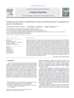 Comparing the relative contributions of biotic and abiotic factors as