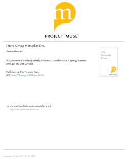 I Have Always Wanted an Emu