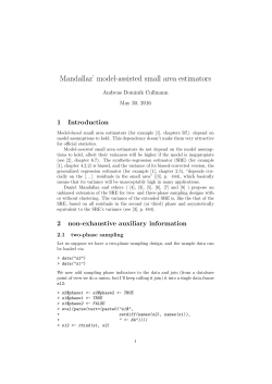 Mandallaz` model-assisted small area estimators