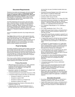 Document Requirements