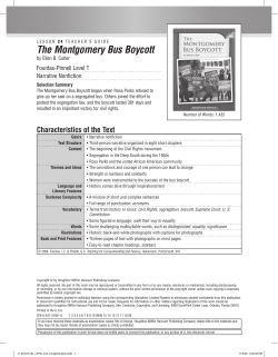 The Montgomery Bus Boycott - Houghton Mifflin Harcourt
