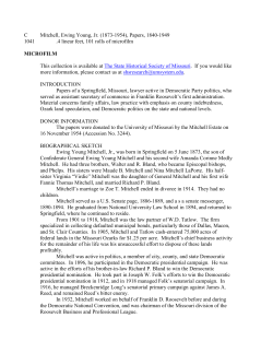 Mitchell, Ewing Young, Jr. (1873-1954), Papers, 1840