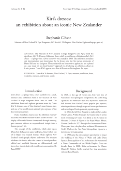 Kiri`s dresses: an exhibition about an iconic New Zealander