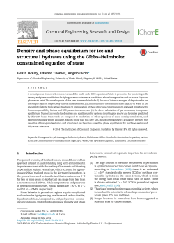 Density and phase equilibrium for ice and structure I hydrates using