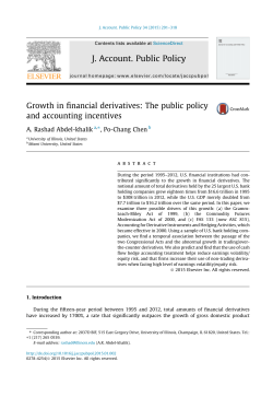 Growth in financial derivatives: The public policy and accounting