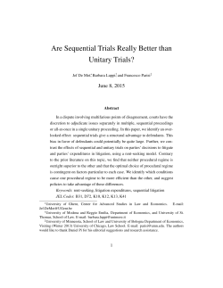 Are Sequential Trials Really Better than Unitary Trials?
