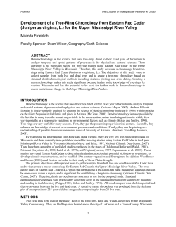 Development of a Tree-Ring Chronology from Eastern Red