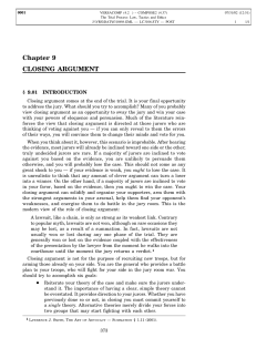 Chapter 9 CLOSING ARGUMENT