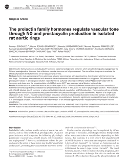 The prolactin family hormones regulate vascular tone